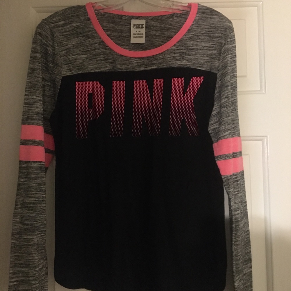 Pink Long sleeve sleeve jersey tee. NWOT